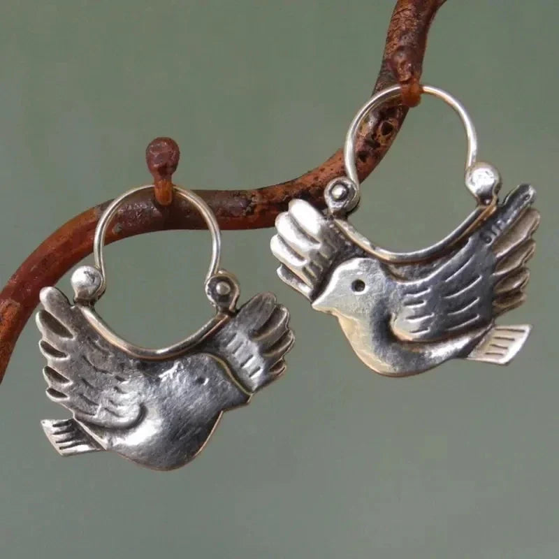 Boho vogelinspirierte Ohrringe