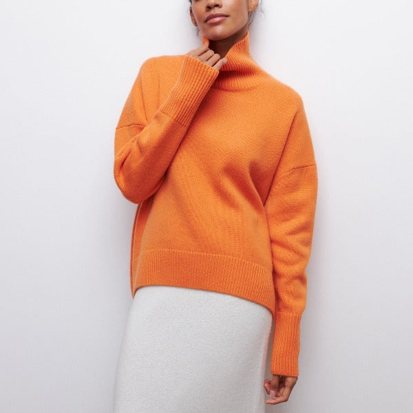 Strickpullover in Blau und Orange - Ansicht 2