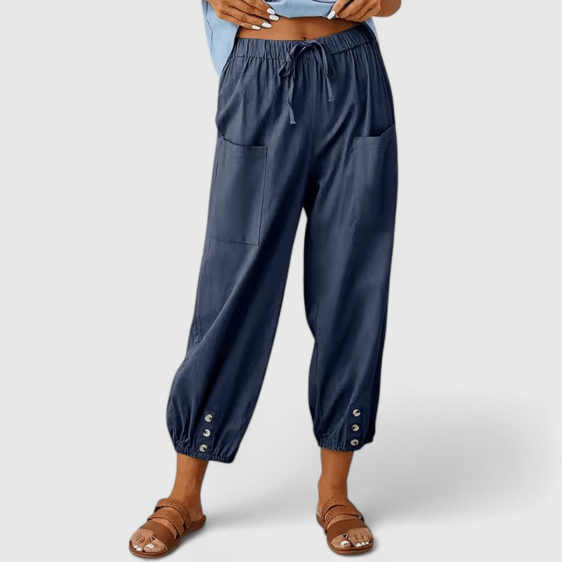 Stoffhose aus Baumwoll-Leinen-Mix - Ansicht 5