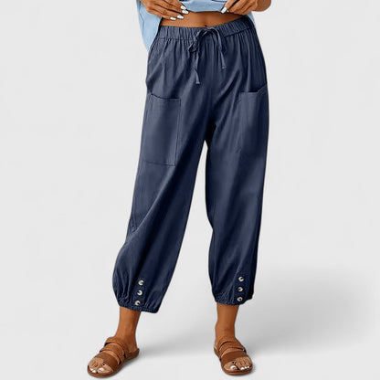 Stoffhose aus Baumwoll-Leinen-Mix - Ansicht 5