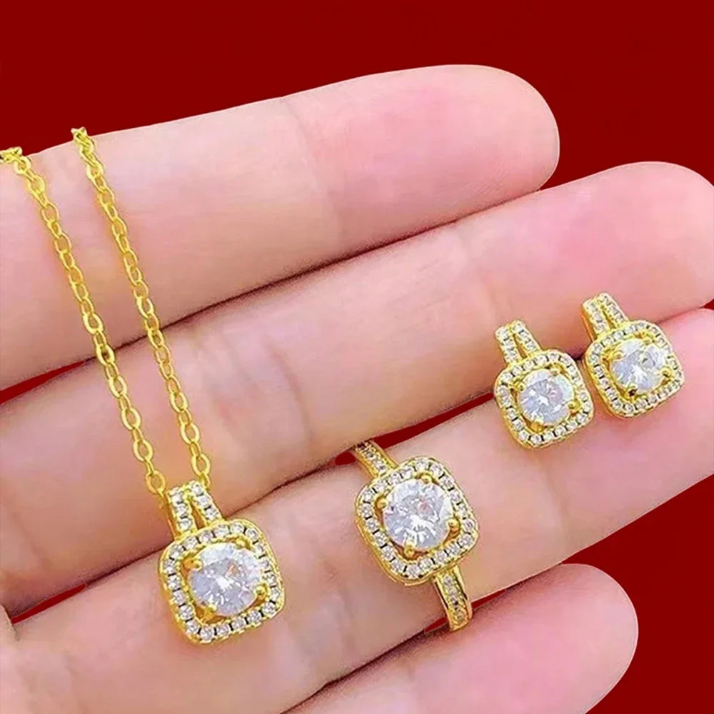 Luxuriöses Würfel Schmuck Set