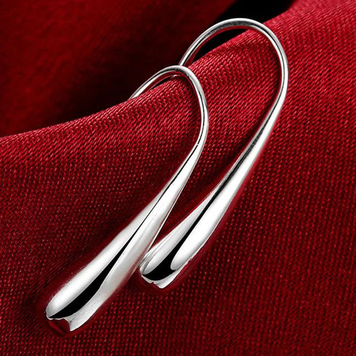 Sterlingsilber Wassertropfen Creolen