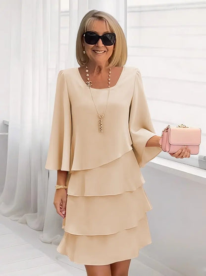 Kleid mit Rüschen in Rosa - Ansicht 4