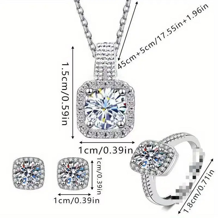 Luxuriöses Würfel Schmuck Set