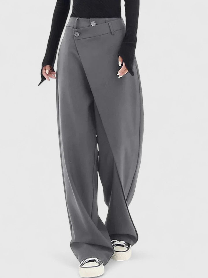 Stoffhose in Schwarz und Kaffeebraun - Ansicht 3