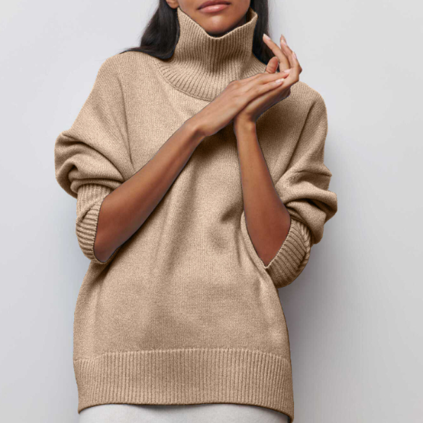 Strickpullover in Blau und Orange - Ansicht 3