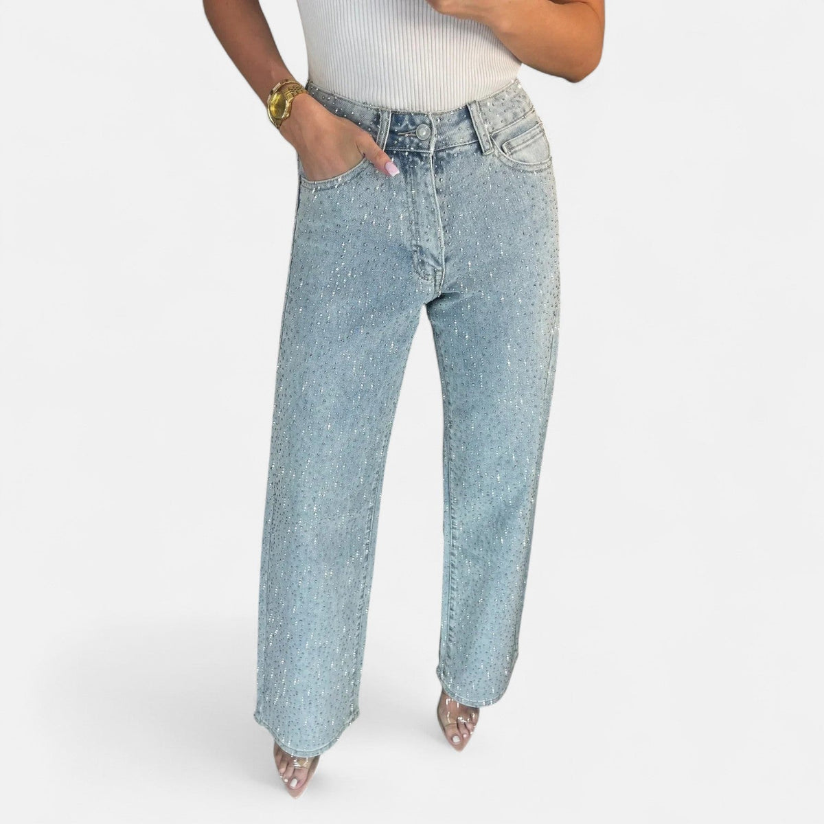 Jeans aus Denim in Schwarz - Ansicht 5