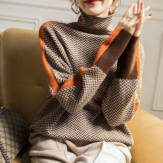 Rollkragenpullover mit Rollkragen in Orange - Ansicht 2