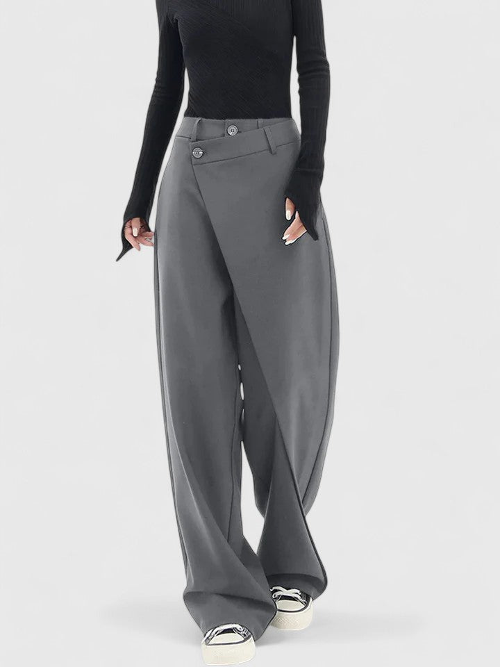 Stoffhose in Schwarz und Kaffeebraun - Ansicht 4