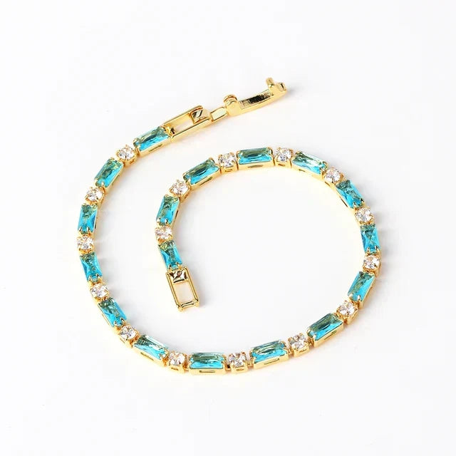 Armband mit natürlichem Türkisstein | Gold
