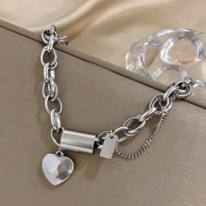 Heartened Chunky Armband | Weißgold