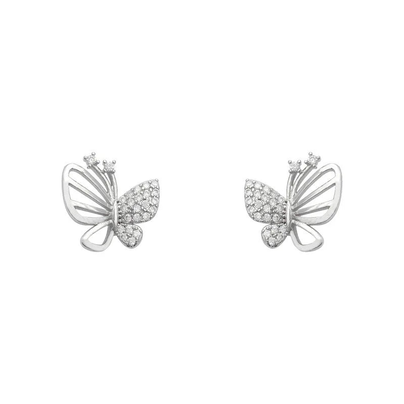 Elegante Zirkonia Schmetterling Ohrstecker