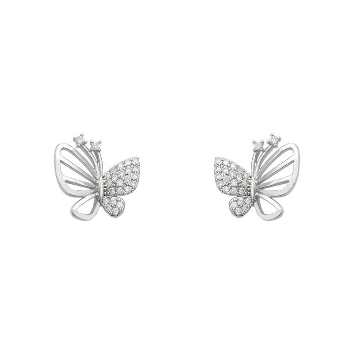 Elegante Zirkonia Schmetterling Ohrstecker