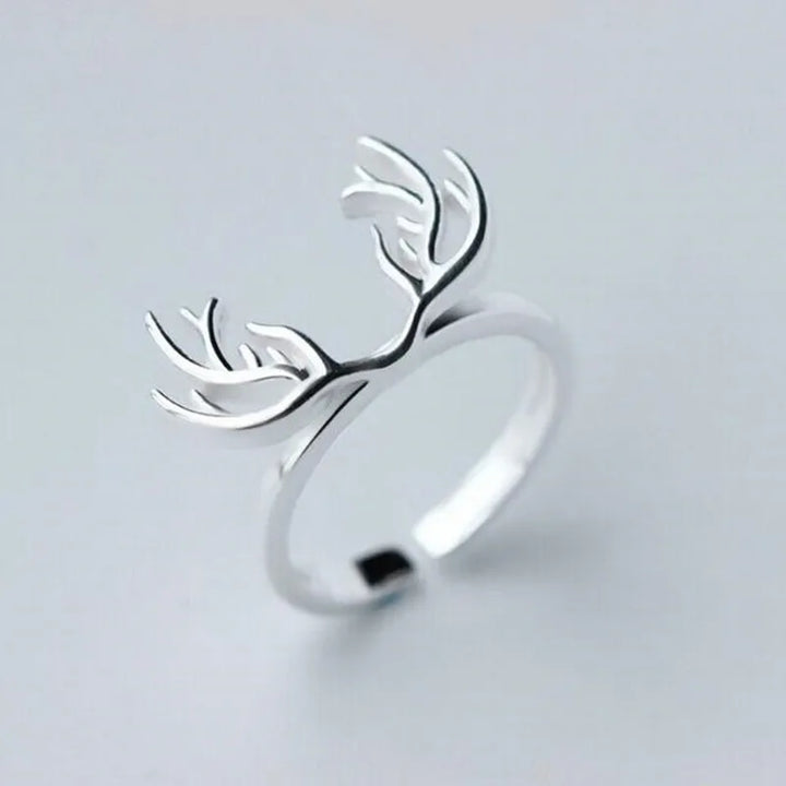 Geweih Ring in Sterlingsilber