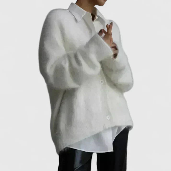 Strickjacke in Beige und Grau - Ansicht 3