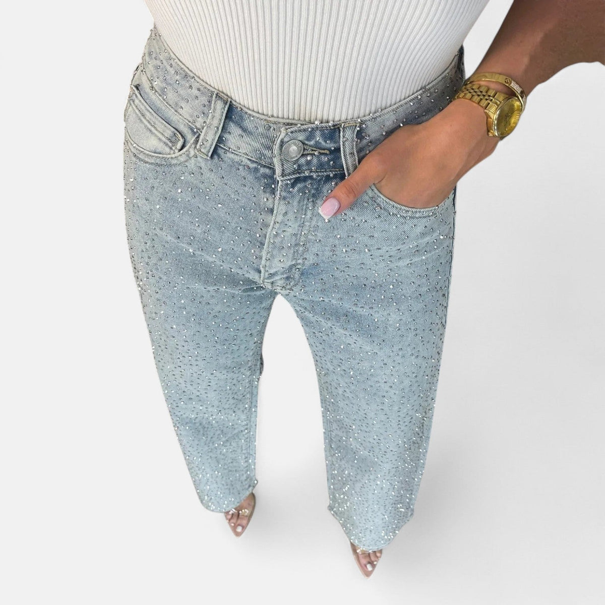 Jeans aus Denim in Schwarz - Ansicht 6