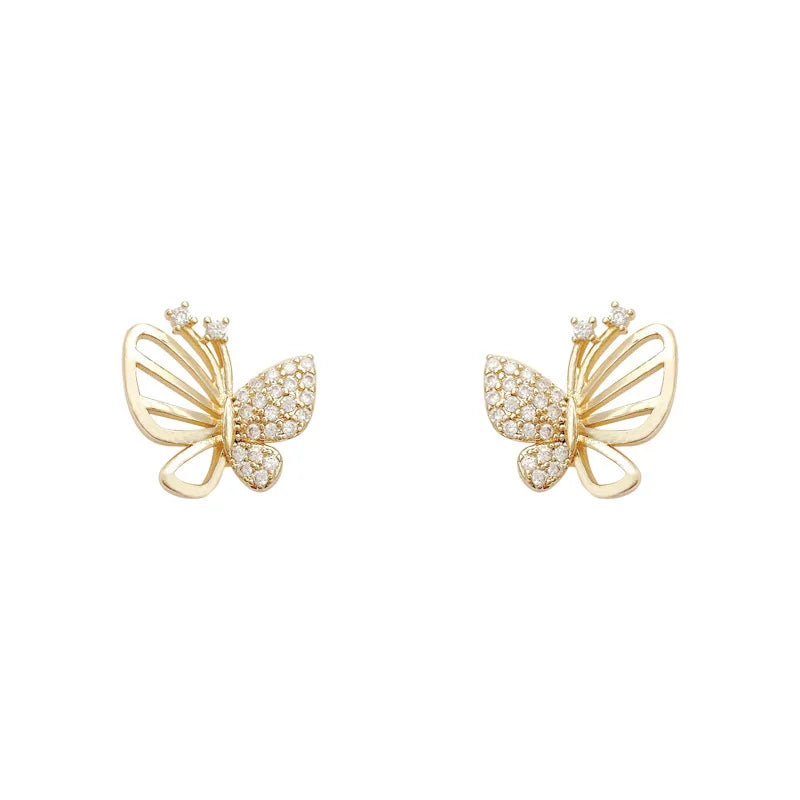 Elegante Zirkonia Schmetterling Ohrstecker