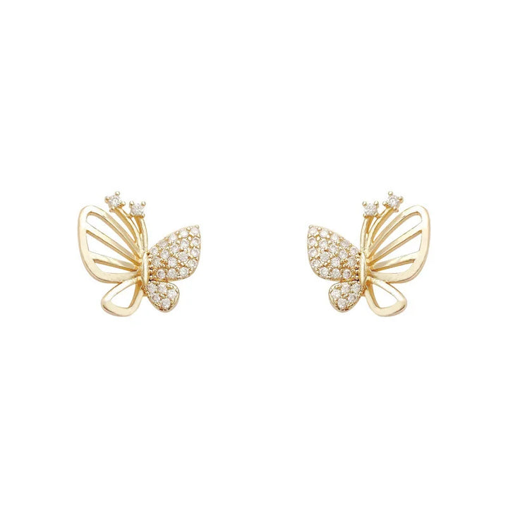 Elegante Zirkonia Schmetterling Ohrstecker