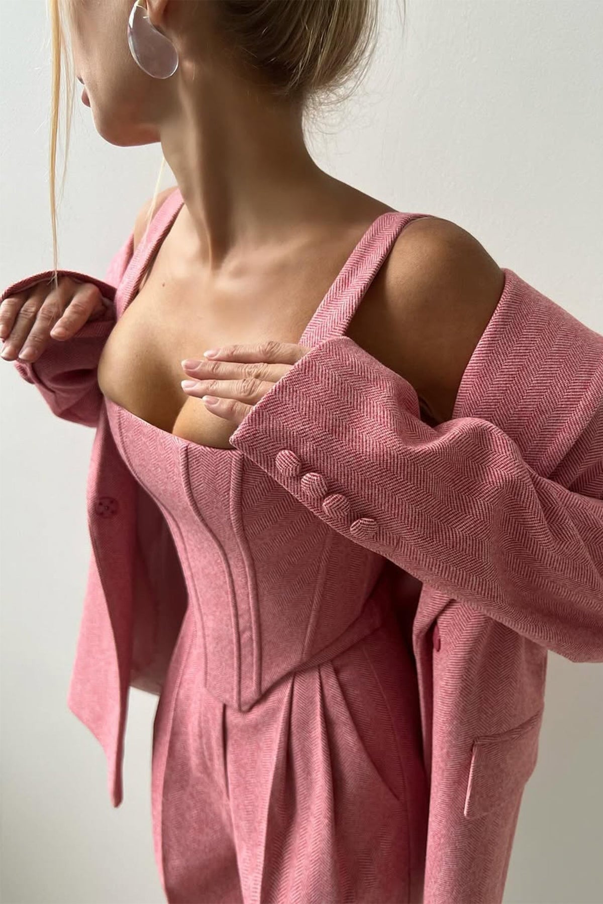 Blazer in Grau und Rosa - Ansicht 10