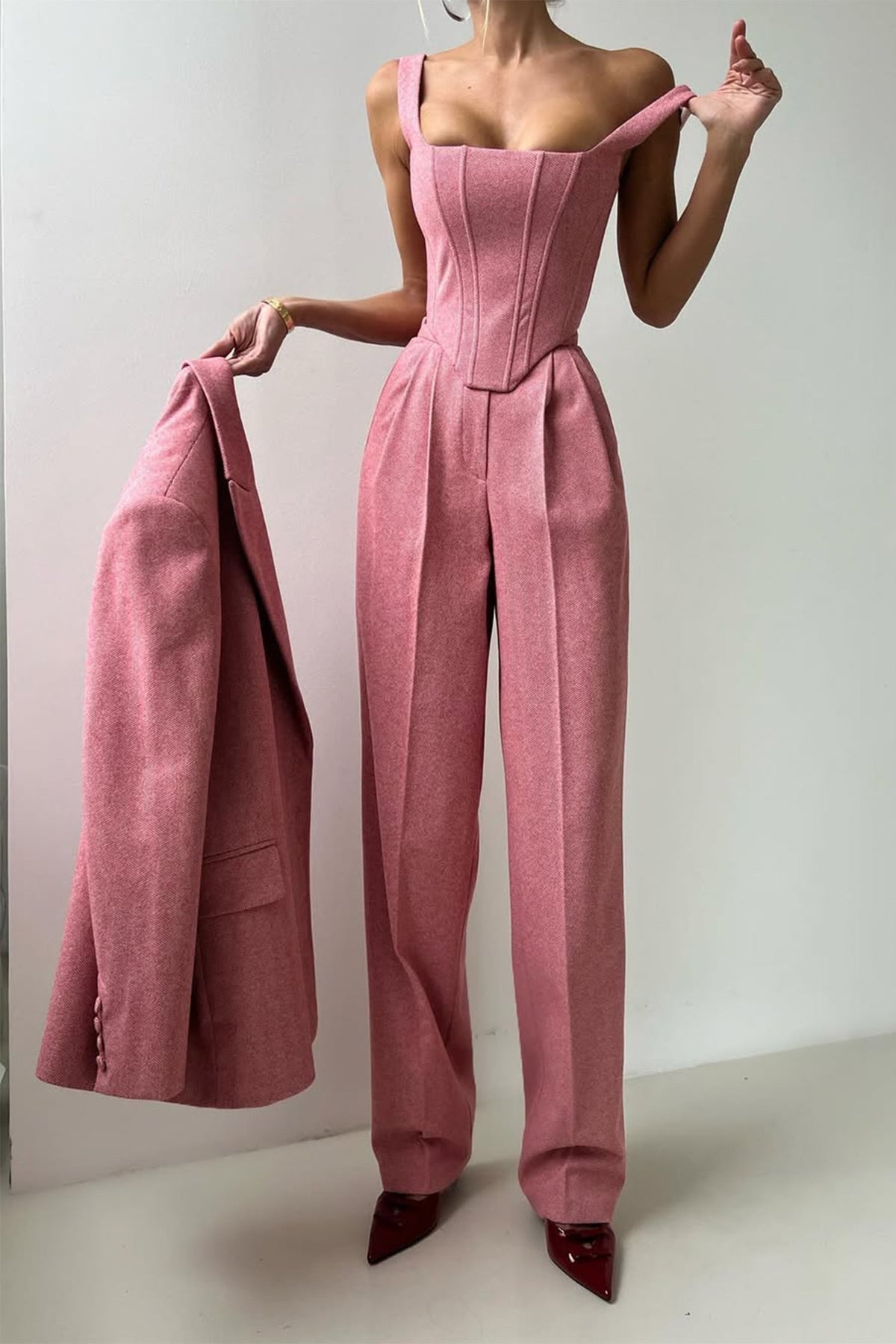Blazer in Grau und Rosa - Ansicht 9