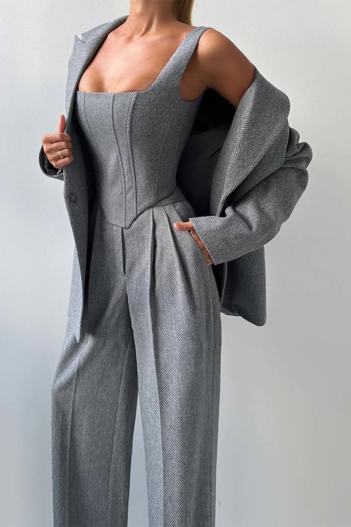 Blazer in Grau und Rosa - Ansicht 5