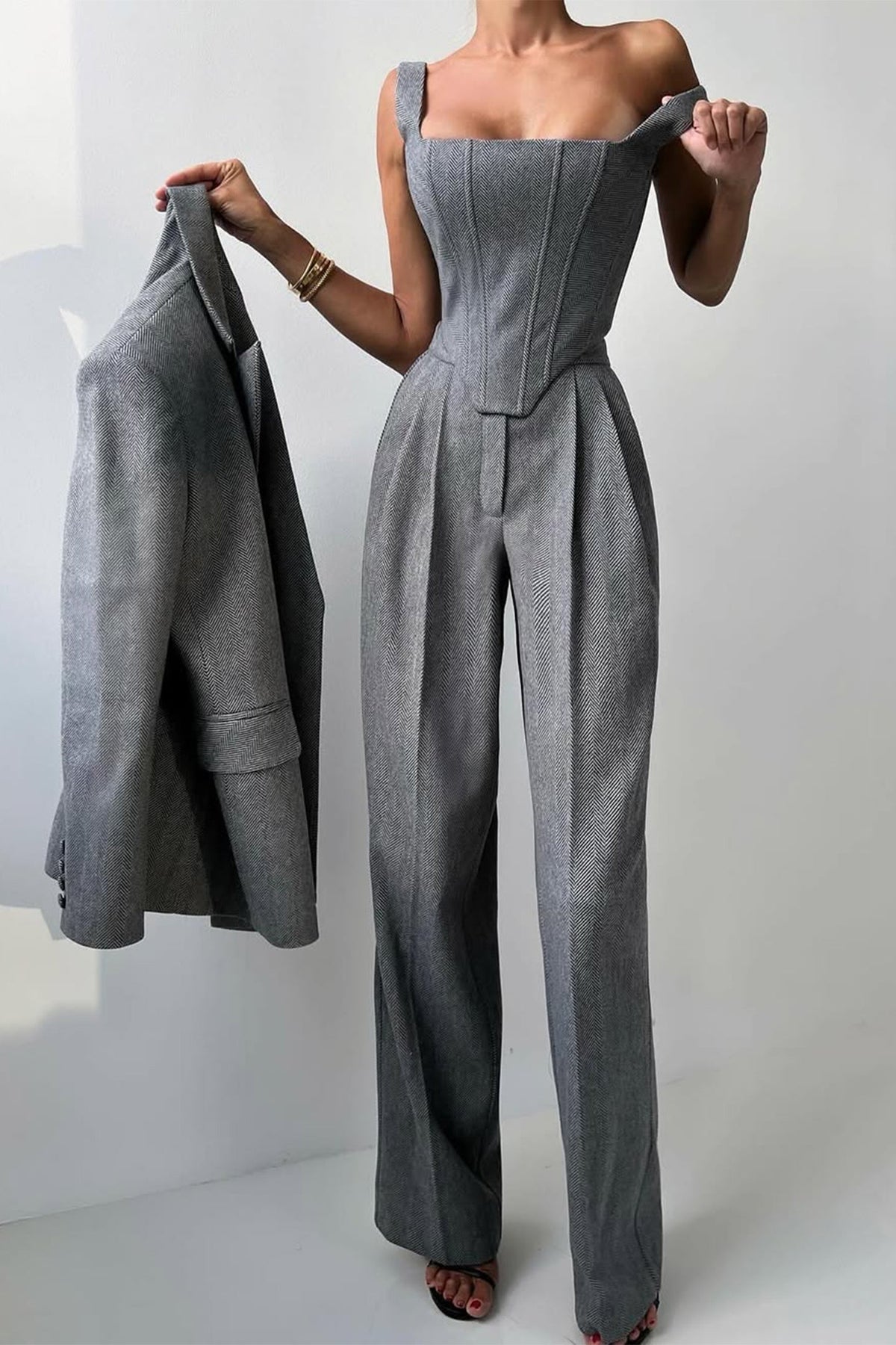 Blazer in Grau und Rosa - Ansicht 7