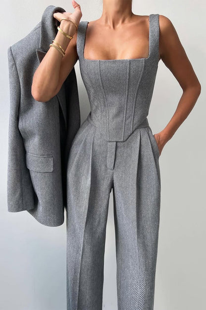Blazer in Grau und Rosa - Ansicht 3