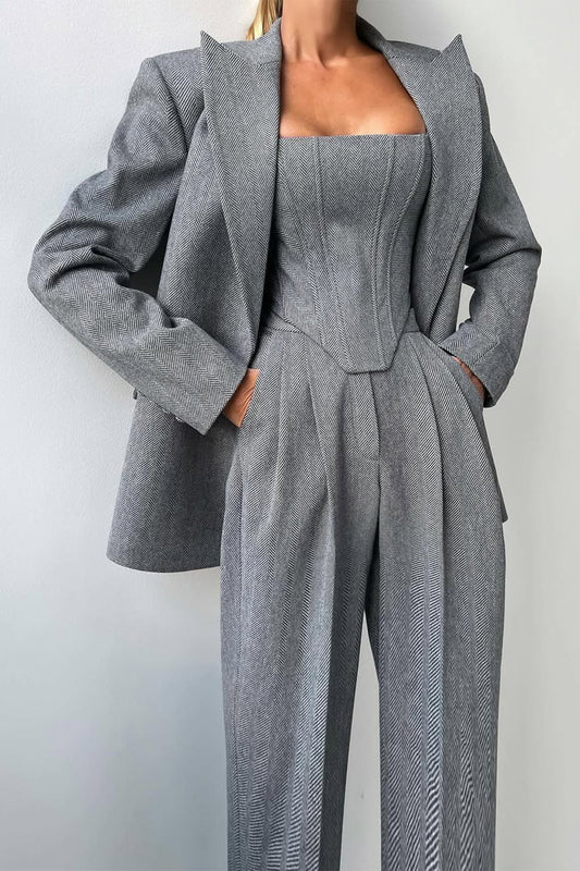 Blazer in Grau und Rosa
