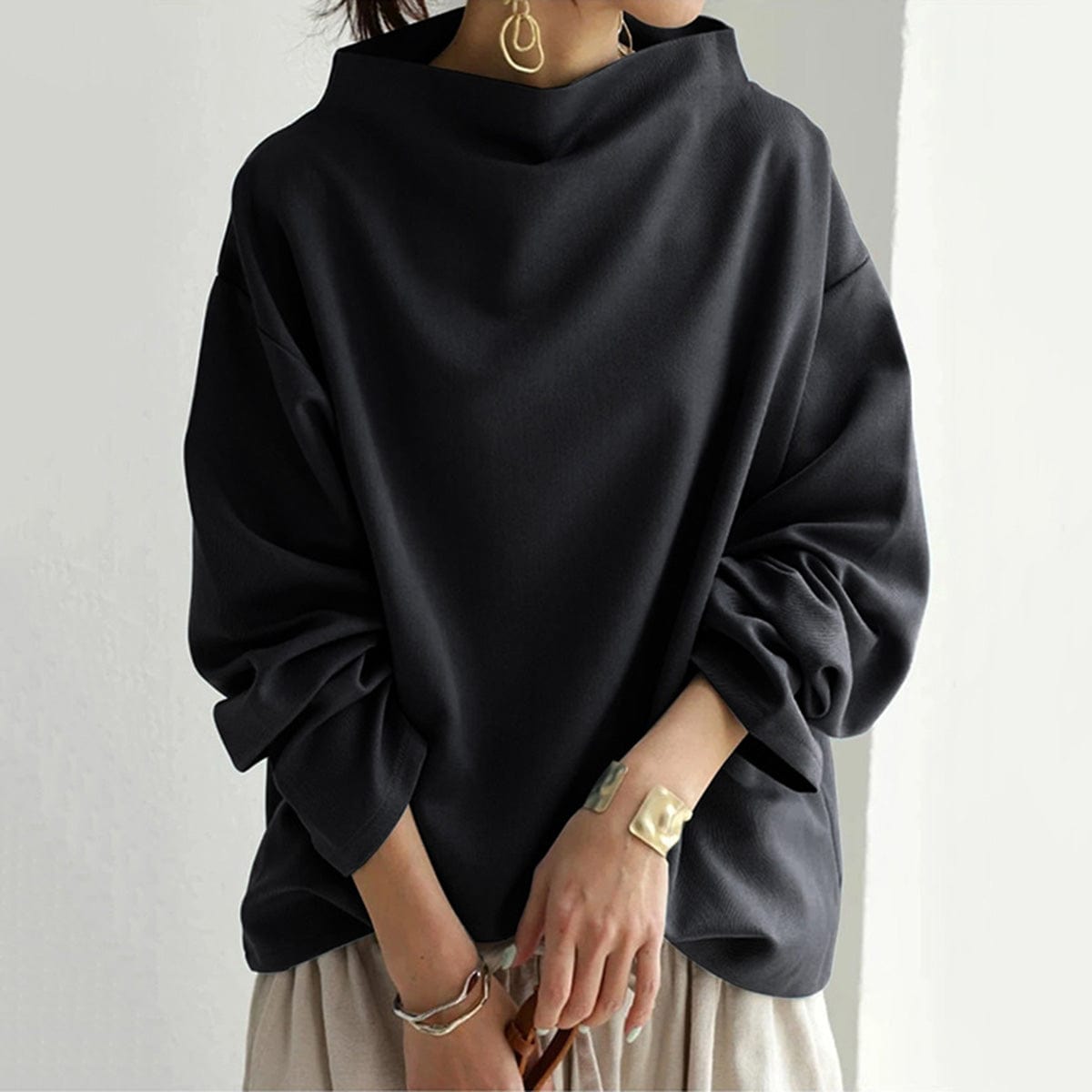 Top in Schwarz und Blau - Ansicht 2