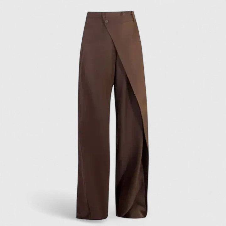 Stoffhose in Schwarz und Kaffeebraun - Ansicht 5