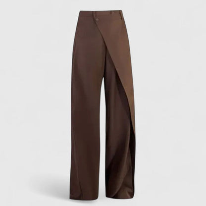 Stoffhose in Schwarz und Kaffeebraun - Ansicht 5