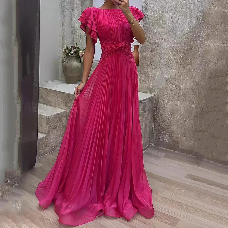 Kleid mit Falten in Rosa