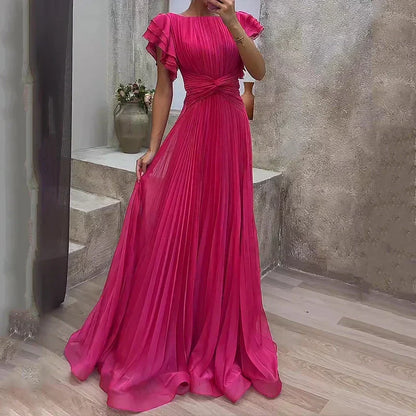 Kleid mit Falten in Rosa