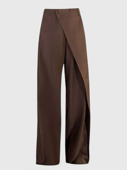 Stoffhose in Schwarz und Kaffeebraun - Ansicht 6