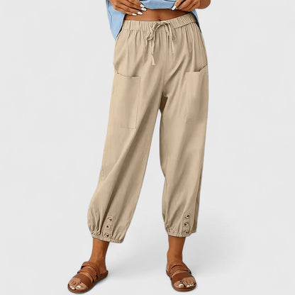 Stoffhose aus Baumwoll-Leinen-Mix - Ansicht 6