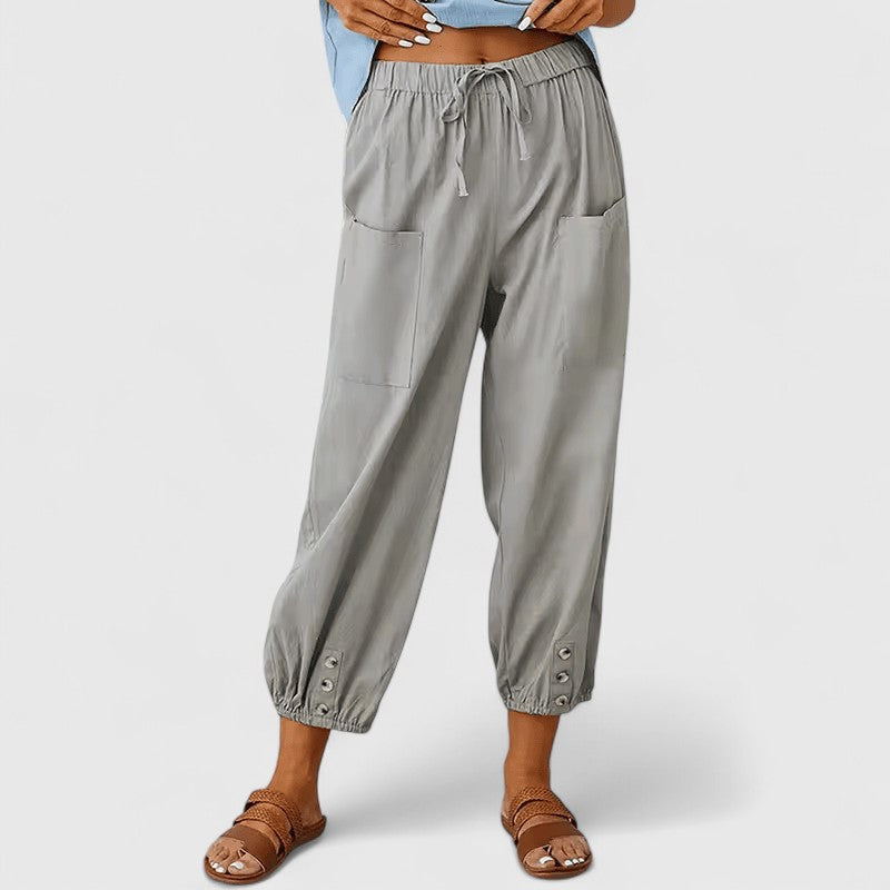 Stoffhose aus Baumwoll-Leinen-Mix - Ansicht 7