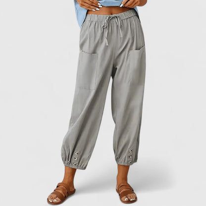 Stoffhose aus Baumwoll-Leinen-Mix - Ansicht 7