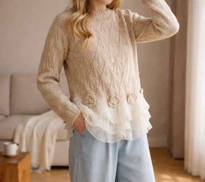 Strickjacke mit Rüschen - Ansicht 4