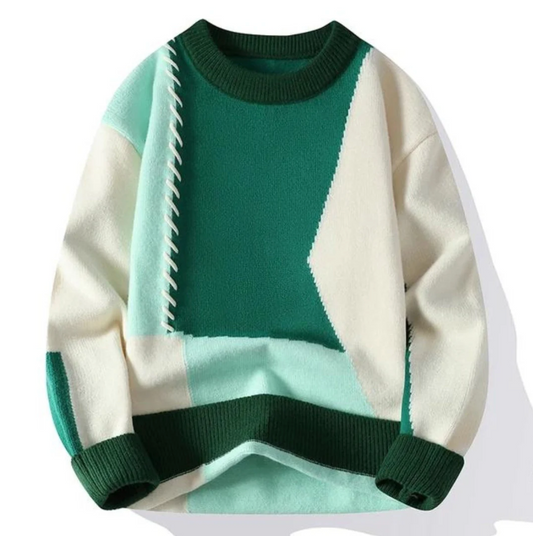 Strickpullover mit Patchwork - Ansicht 2