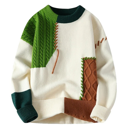 Strickpullover mit Patchwork - Ansicht 3