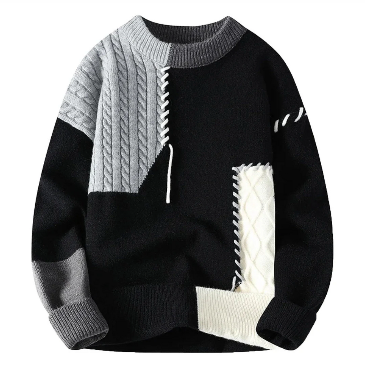 Strickpullover mit Patchwork - Ansicht 5