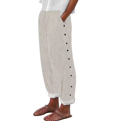 Stoffhose mit Streifenmuster - Ansicht 5