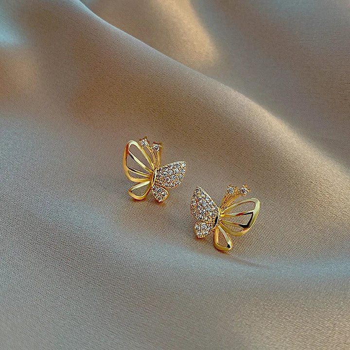 Elegante Zirkonia Schmetterling Ohrstecker