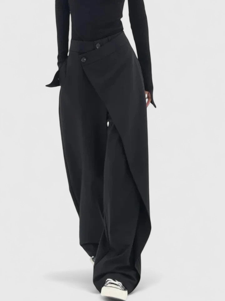 Stoffhose in Schwarz und Kaffeebraun - Ansicht 8