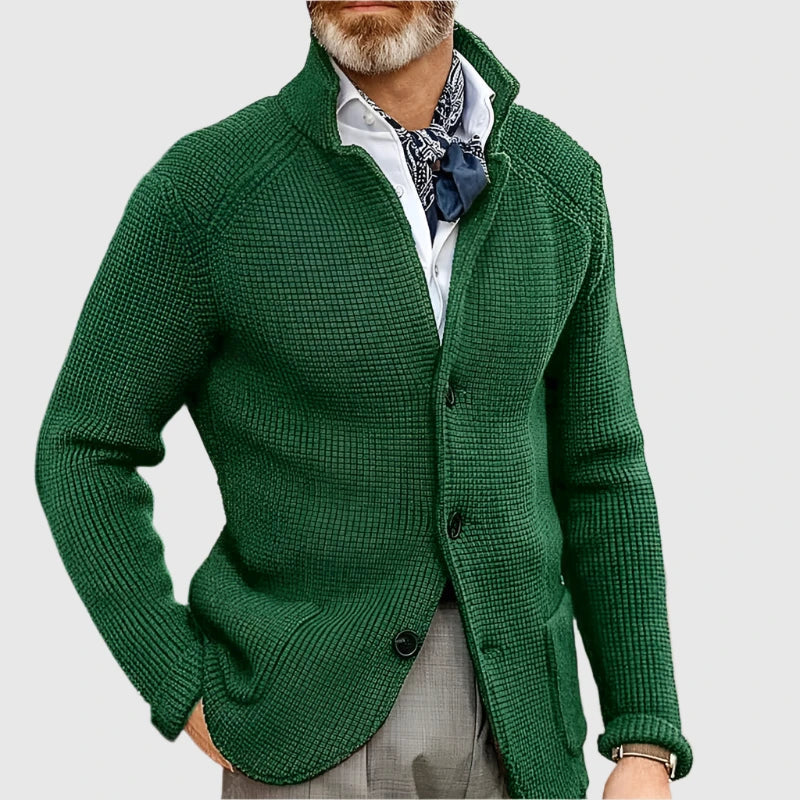 Strickjacke in Blau und Kaffeebraun - Ansicht 10