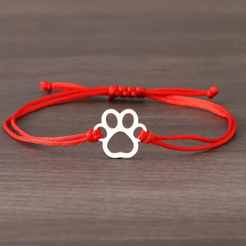 Pfotenabdruck Schnur Armband
