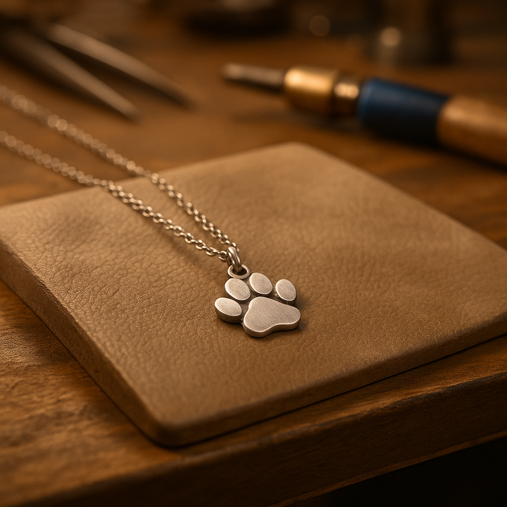 Elegante Silber Pfoten Halskette