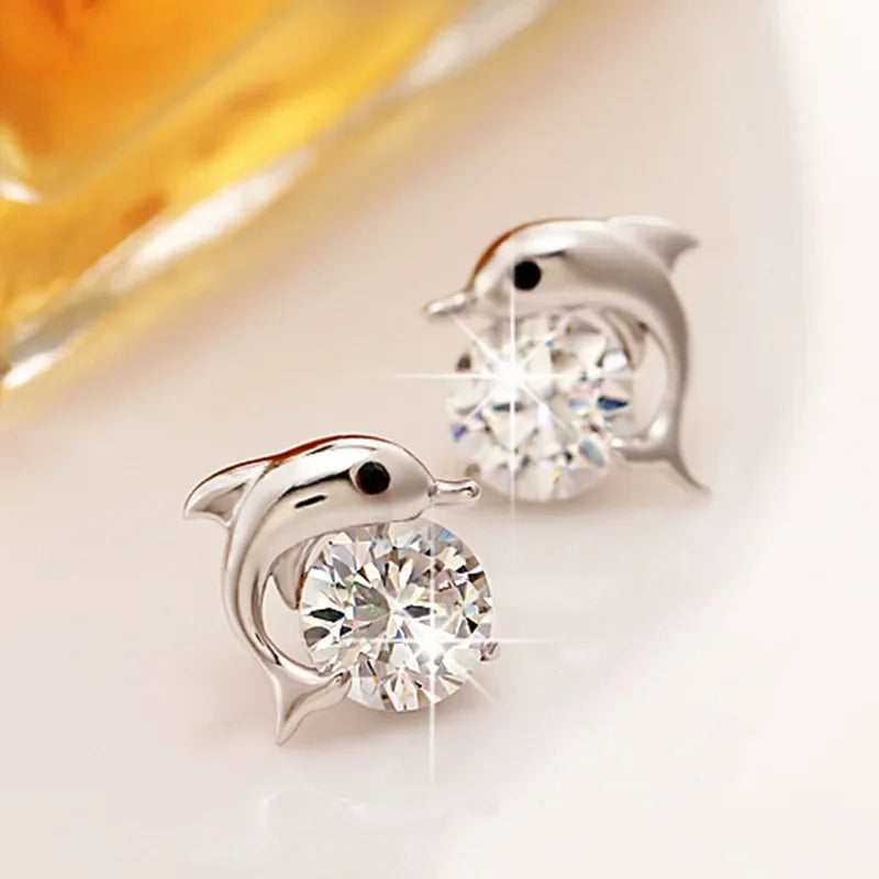 Delfin Schmuckset in Sterlingsilber