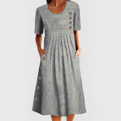 Midikleid mit Streifenmuster - Ansicht 2