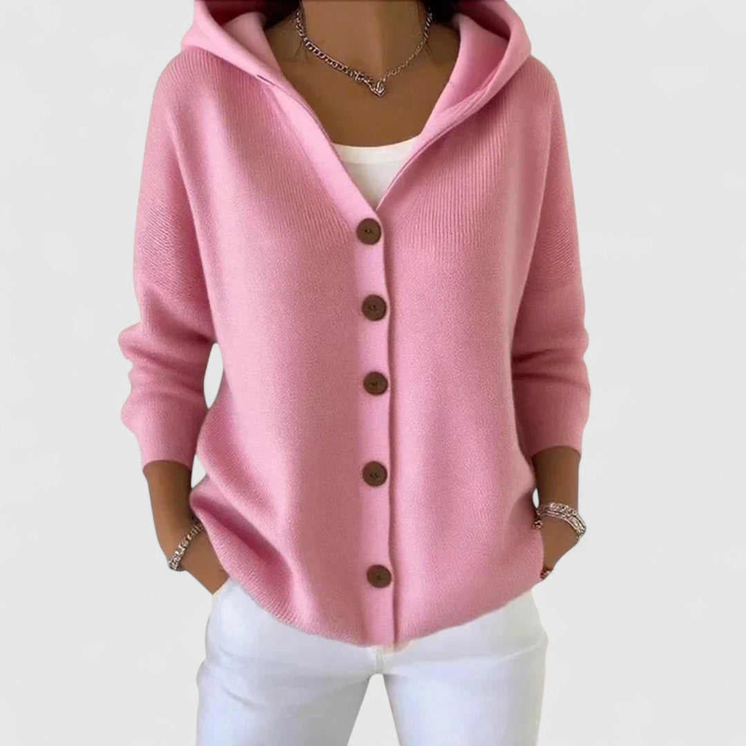 Strickjacke in Rosa und Beige - Ansicht 3